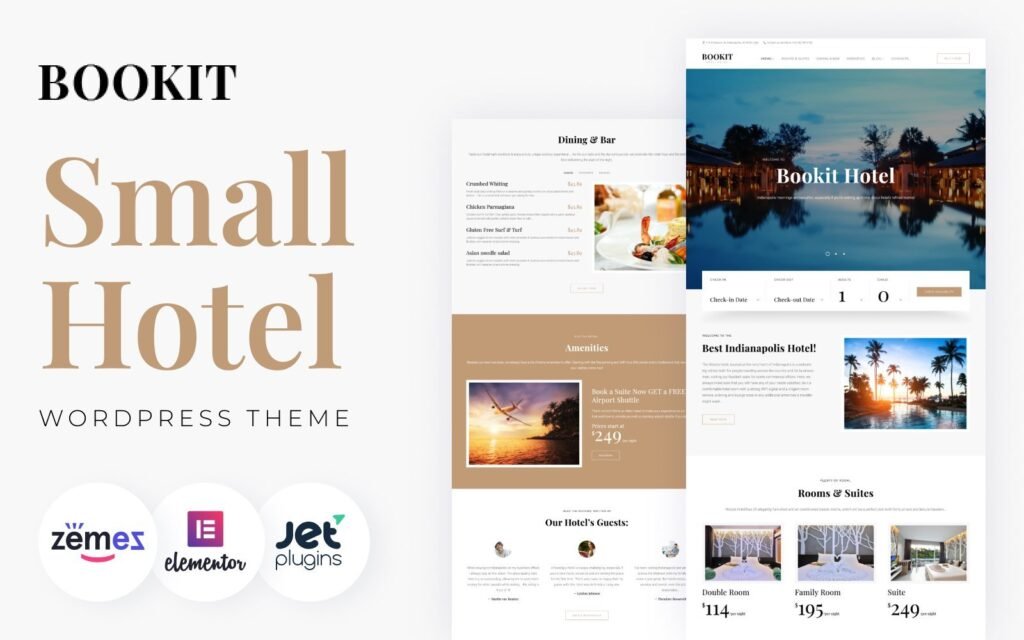 Bookit – 最佳酒店WordPress Elementor主题