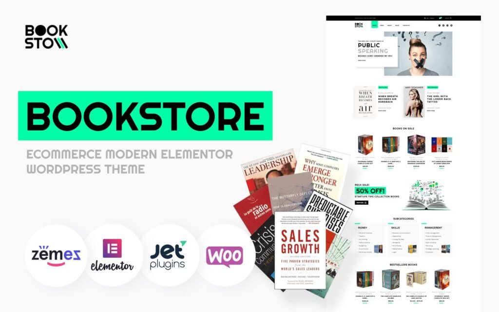 BookSto – 书店电子商务现代Elementor WooCommerce主题