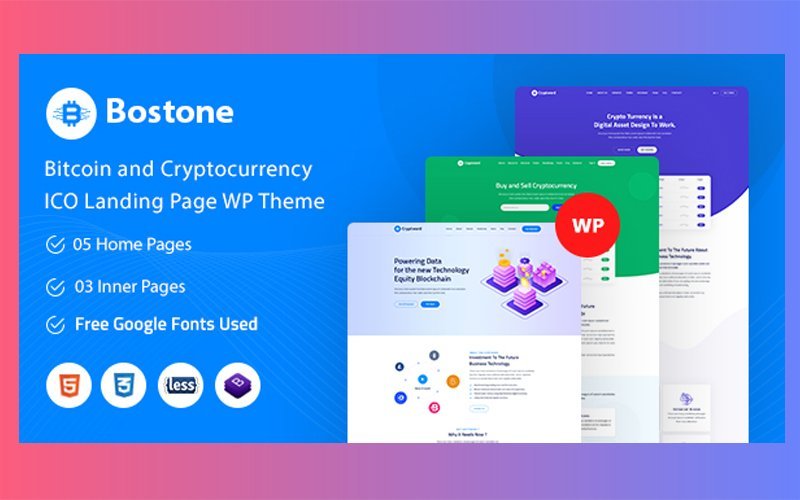 Bostone – 比特币和加密货币 ICO WordPress 主题