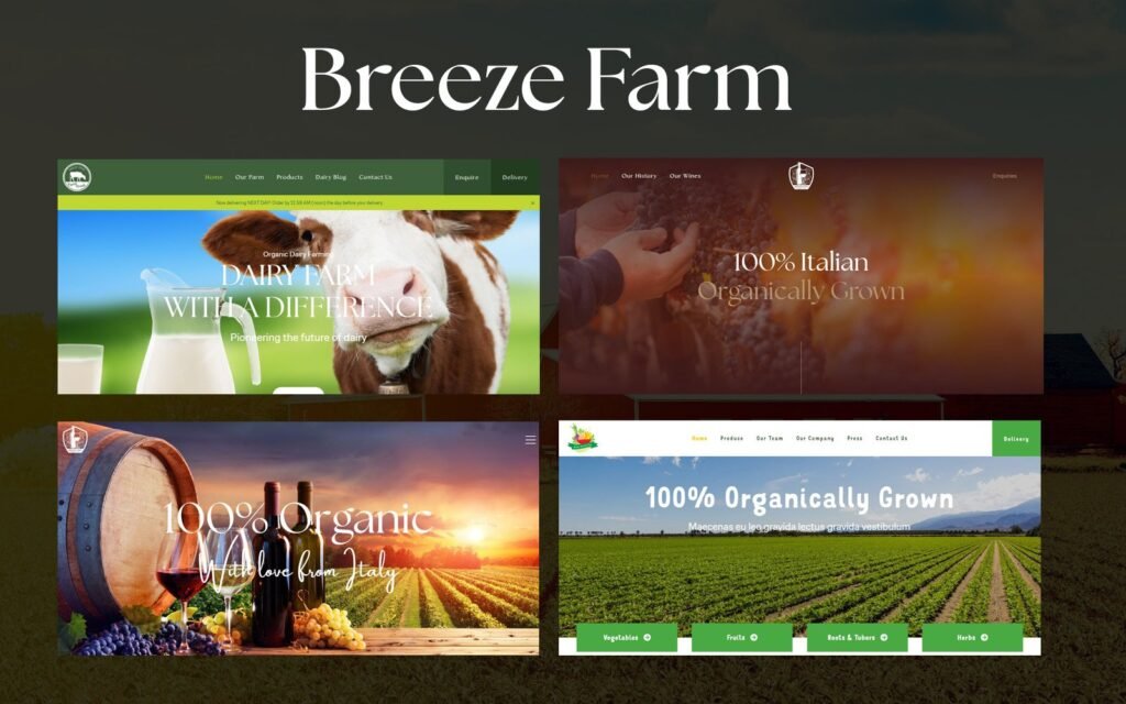 Breeze Farm 农业主题是一款基于Woocommerce的WordPress主题。