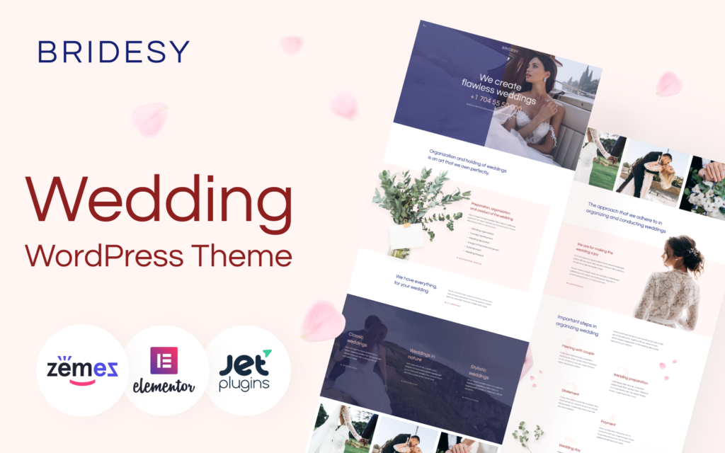 Bridesy – 温馨整洁的婚礼WordPress主题