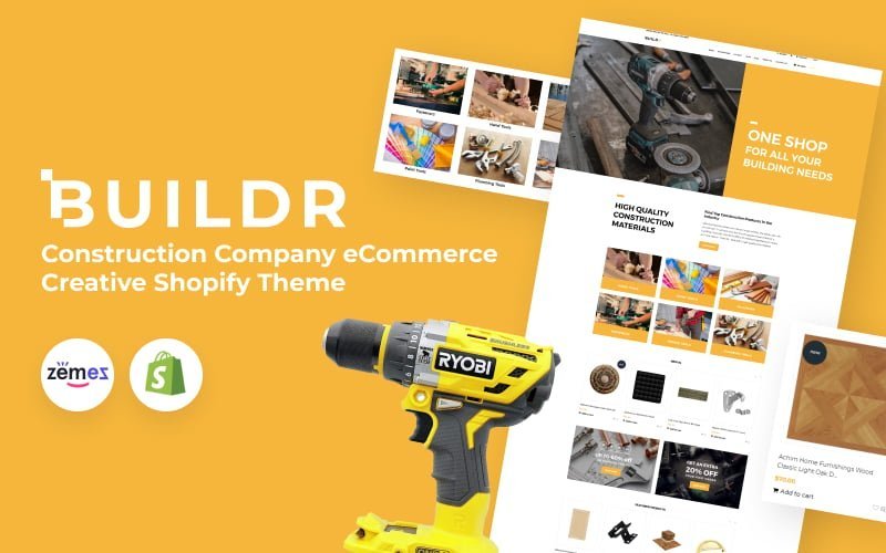 BUILDR – 建筑公司电子商务创意Shopify主题