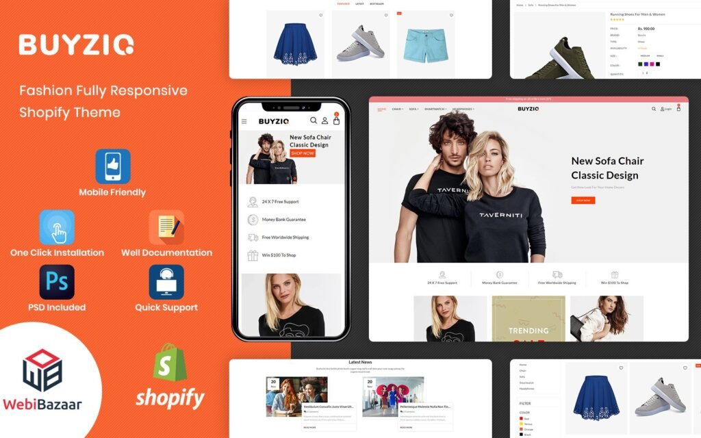 Buyzio – 时尚服装多用途Shopify主题