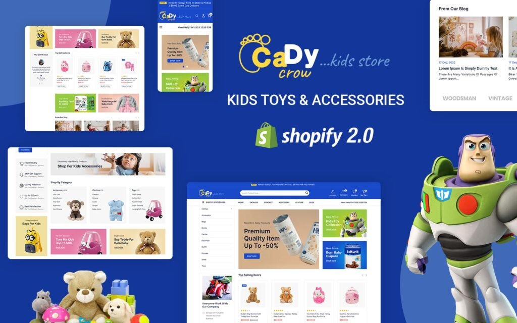 CadyCrow – 玩具和儿童商店Shopify主题