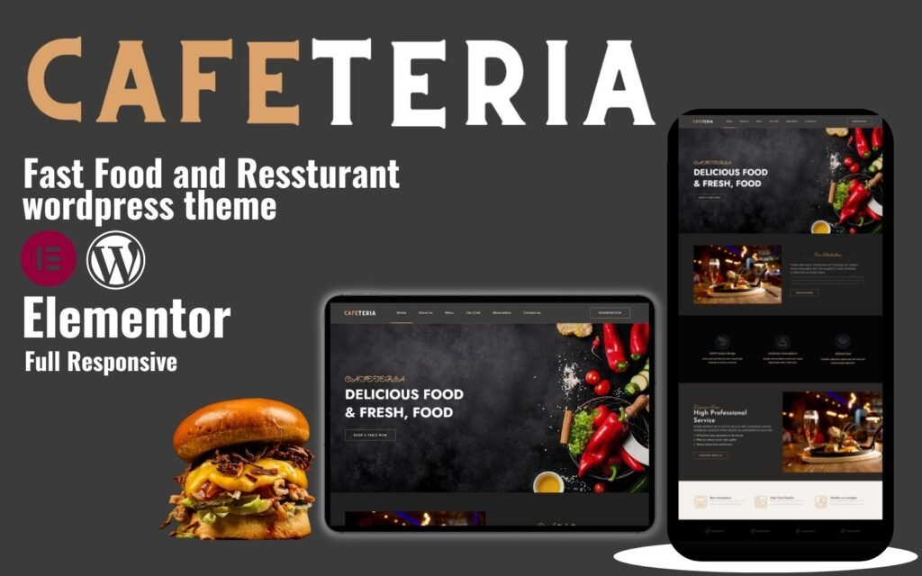 Cafeteria-快餐和餐厅 WordPress 响应式主题