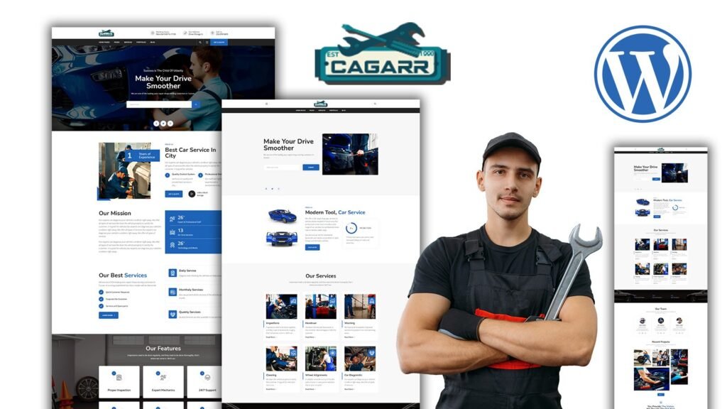 Cagaar Mechanics是一个专为汽车修理行业设计的WordPress主题。
