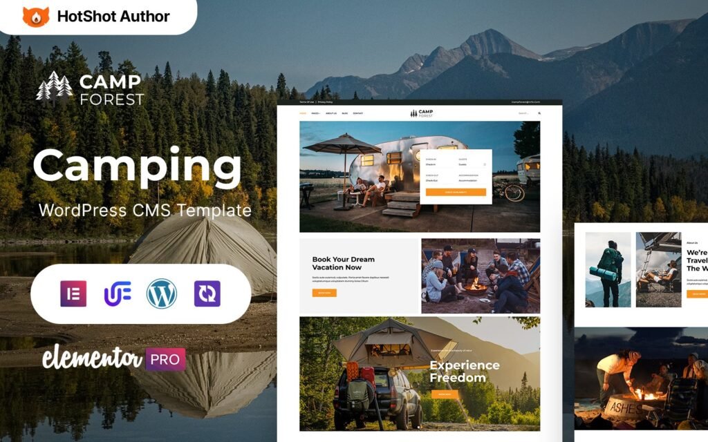 Camp Forest – 露营、远足和冒险的WordPress Elementor主题
