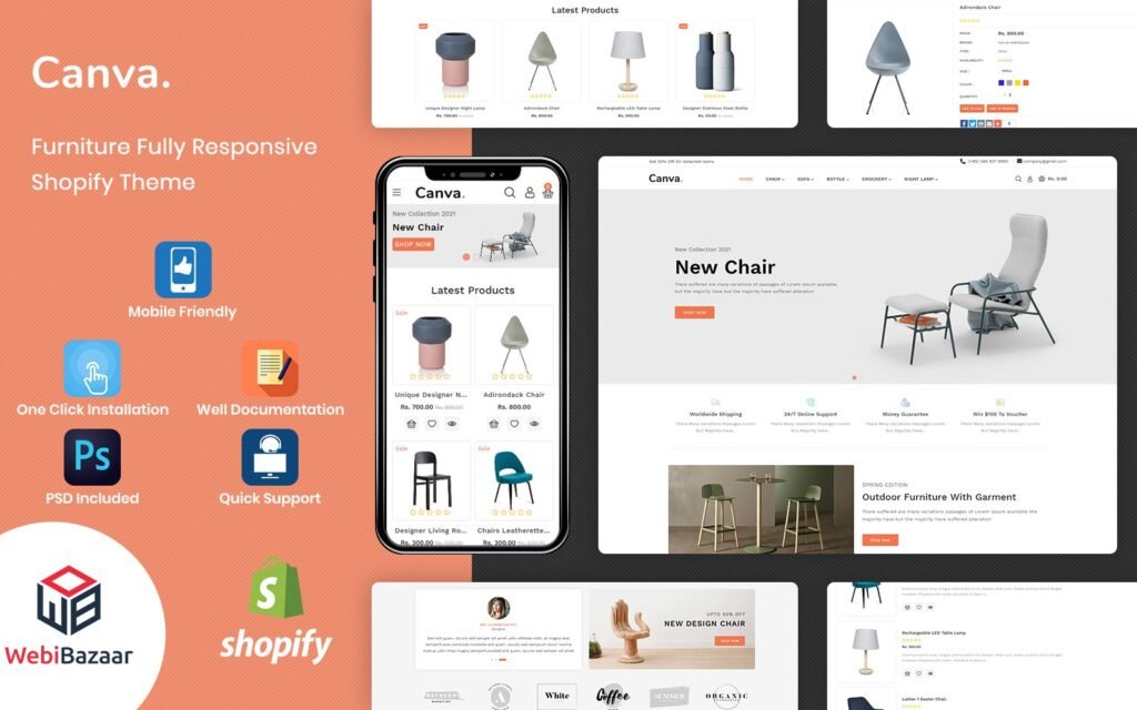 Canva – 现代家具Shopify模板