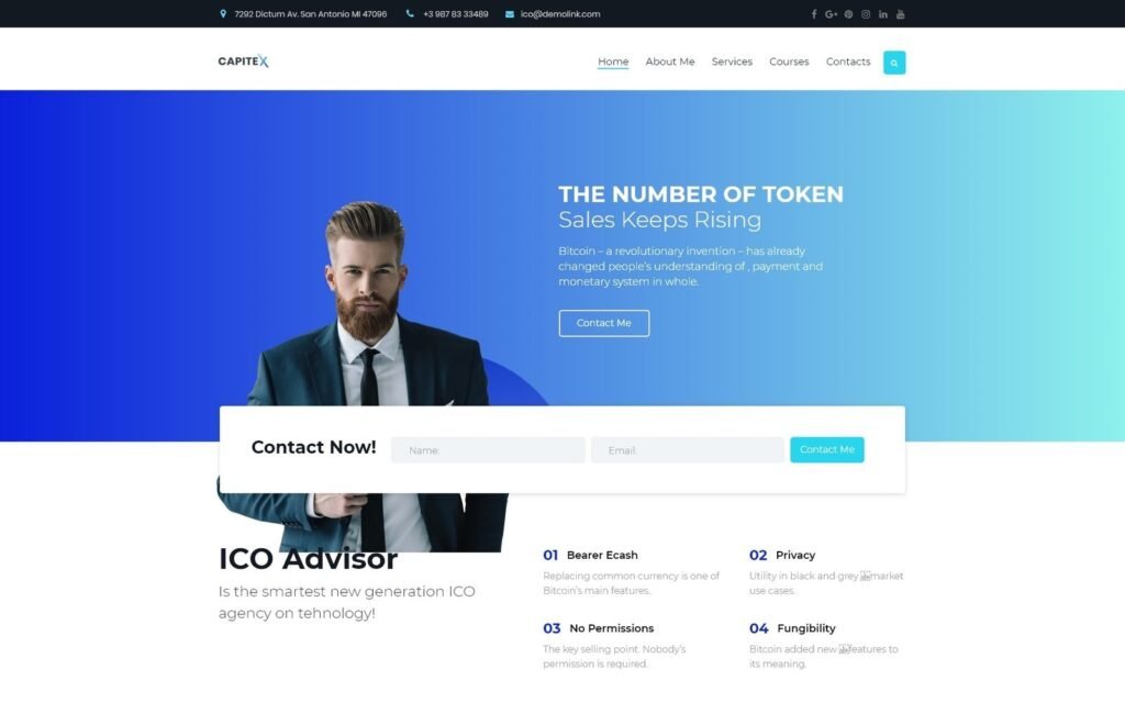 Capitex – ICO 营销WordPress Elementor主题
