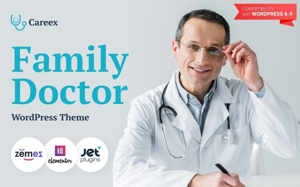 Careex – 家庭医生WordPress Elementor主题
