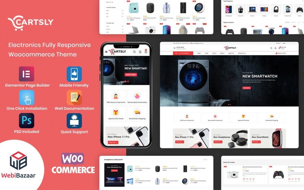 Cartsly – 电子产品多用途电子商务WooCommerce主题