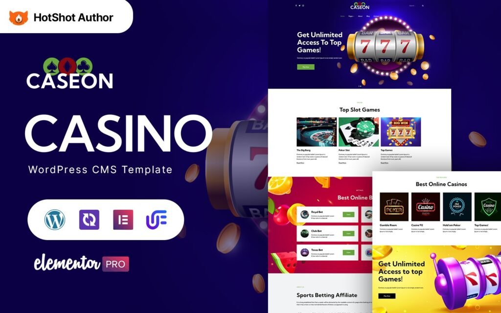 Caseon是一个适用于WordPress的主题，专门设计用于创建赌场游戏相关的网站。该主题集成了Elementor页面构建器，让用户可以轻松地定制页面布局和外观。通过Caseon主题，用户可以展示不同类型的赌场游戏，提供游戏演示、规则介绍、奖金和优惠等内容。这对于那些想要创建赌场游戏相关网站的用户来说是一个不错的选择。