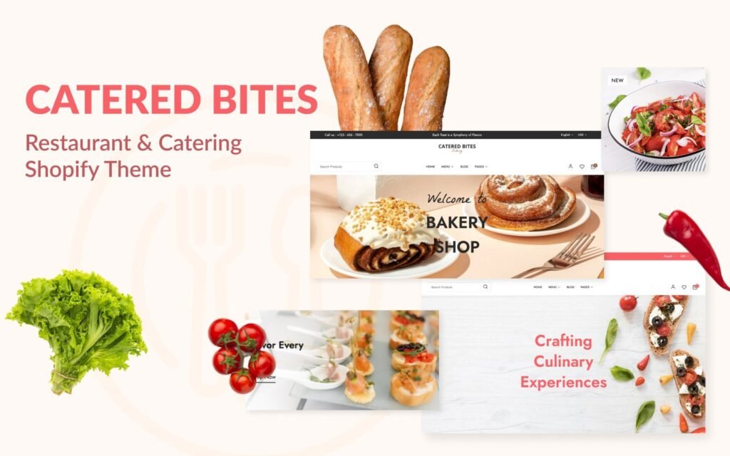 Catered Bites – 餐厅和餐饮Shopify主题