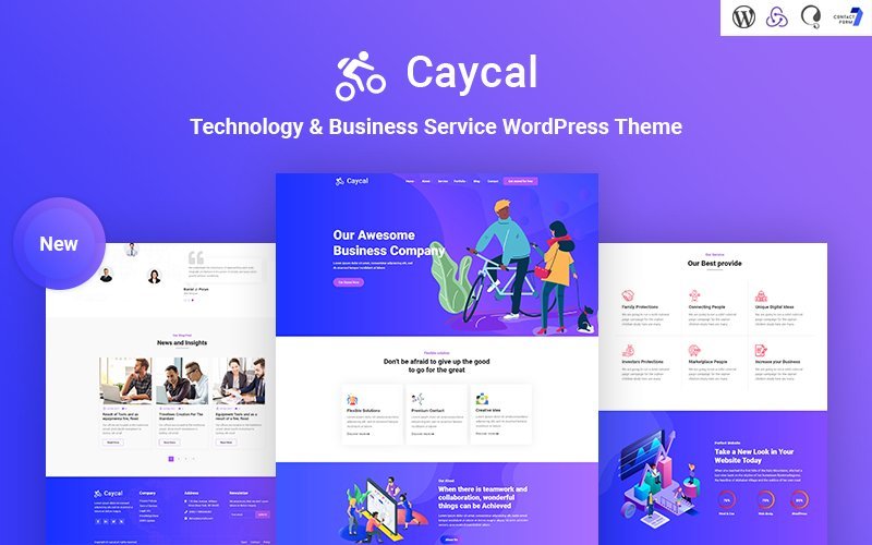 Caycal – 初创科技和商业服务的WordPress主题