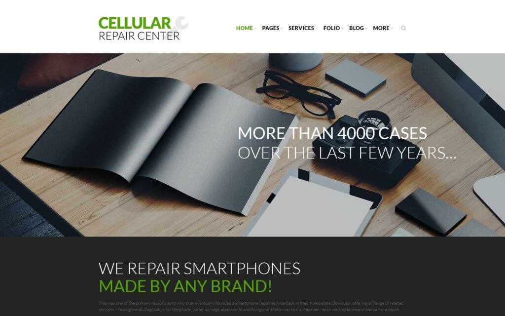 Cellular Repair Center WordPress Theme 是一个面向手机维修中心设计的WordPress主题。