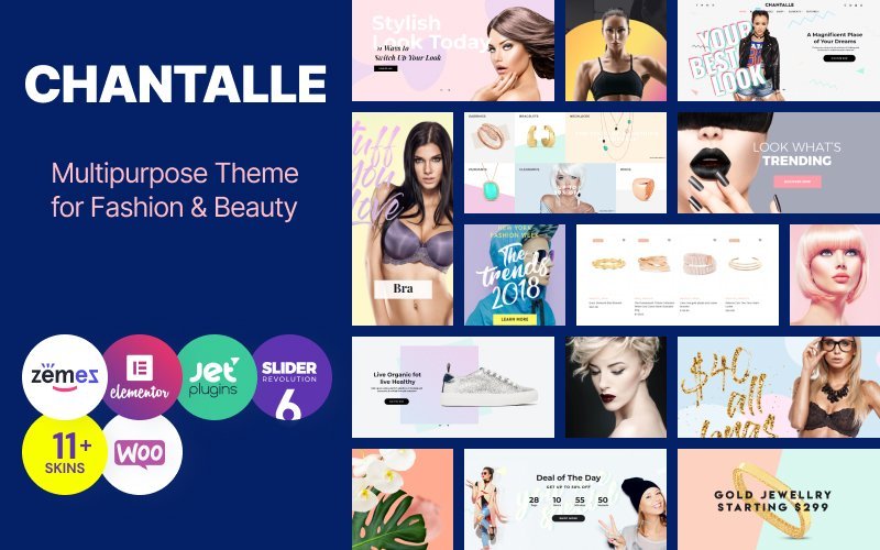 Chantalle – 多用途女性时尚WordPress Elementor主题