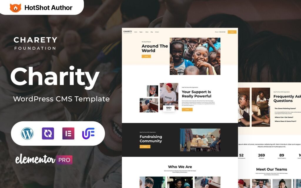 Charety – 慈善和捐赠WordPress Elementor主题