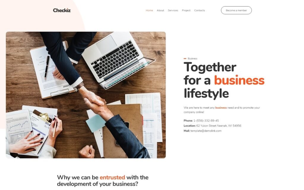 Checkiz – 企业营销 WordPress 主题 Elementor