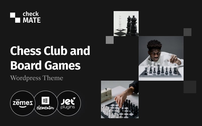 Checkmate – WordPress主题，专为国际象棋俱乐部和棋盘游戏设计。