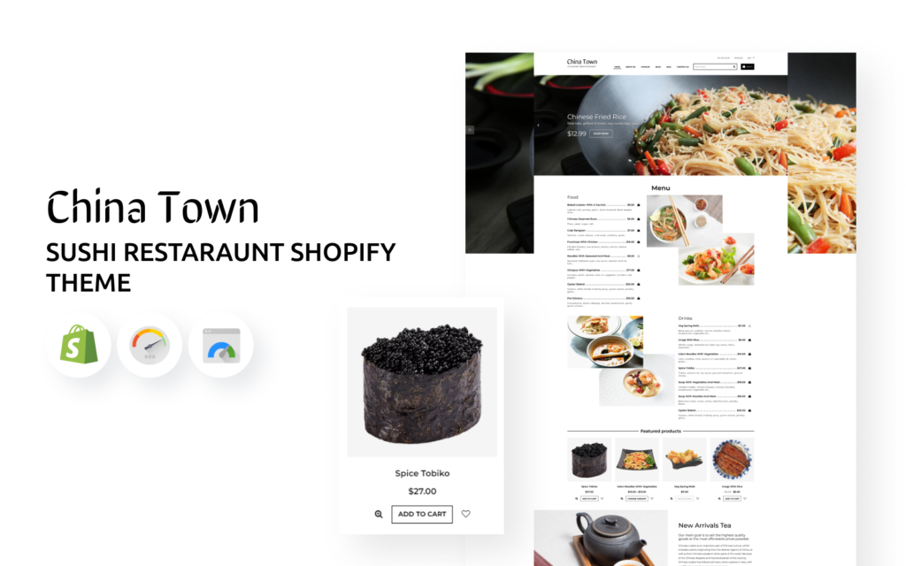 中国城 – 寿司餐厅Shopify主题