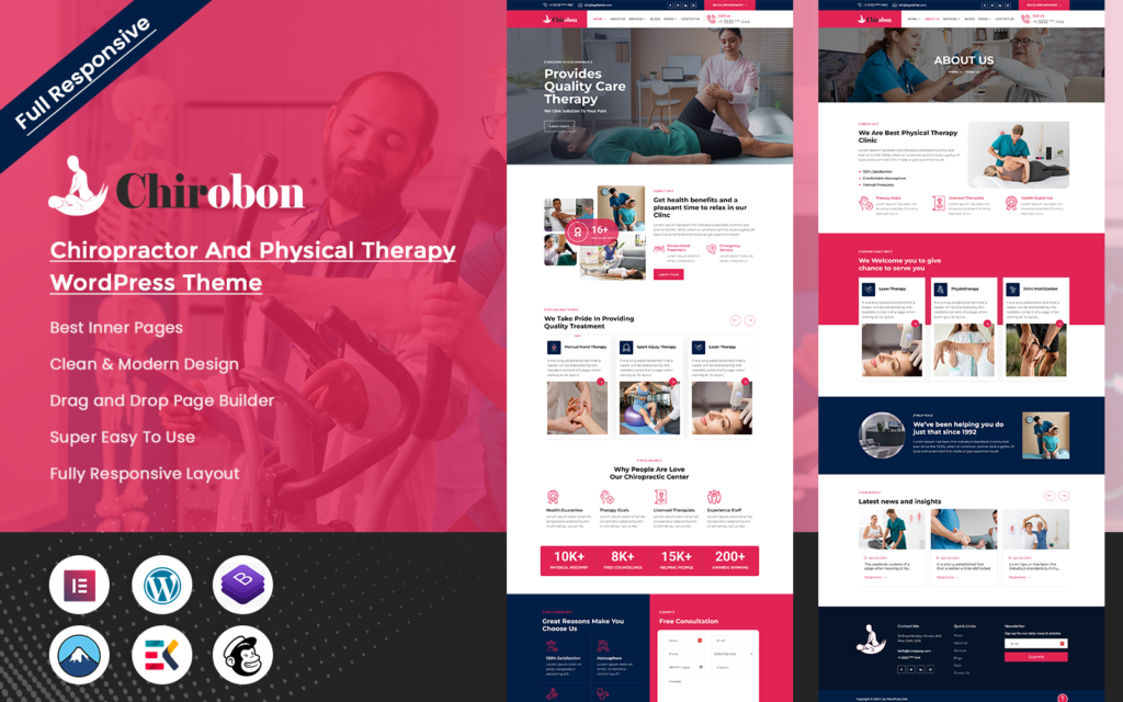 Chirobon – 脊柱神经学家和物理疗法WordPress主题