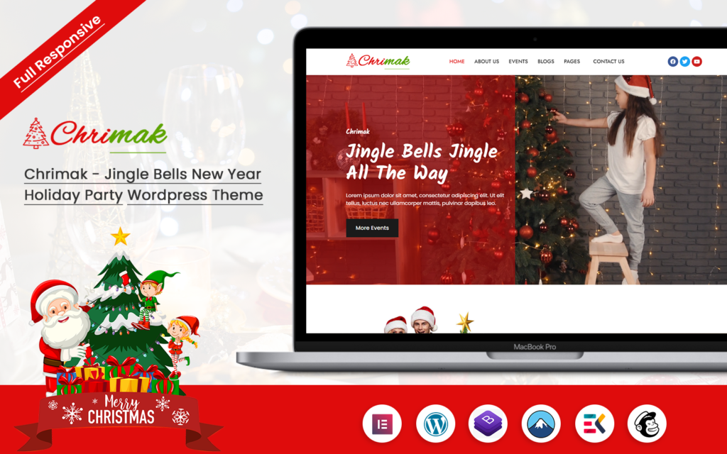 Chrimak – 铃儿响叮当新年假期派对 WordPress 主题