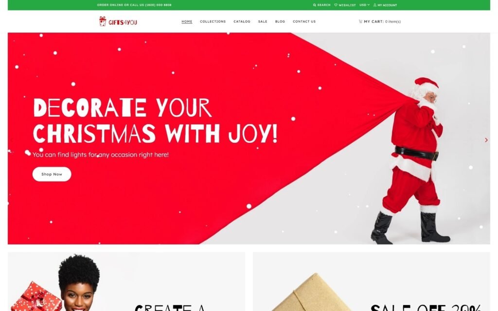 圣诞礼物商店Shopify主题
