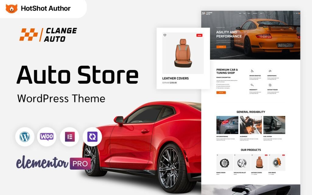 Clange Auto – 汽车零件WordPress Elementor主题