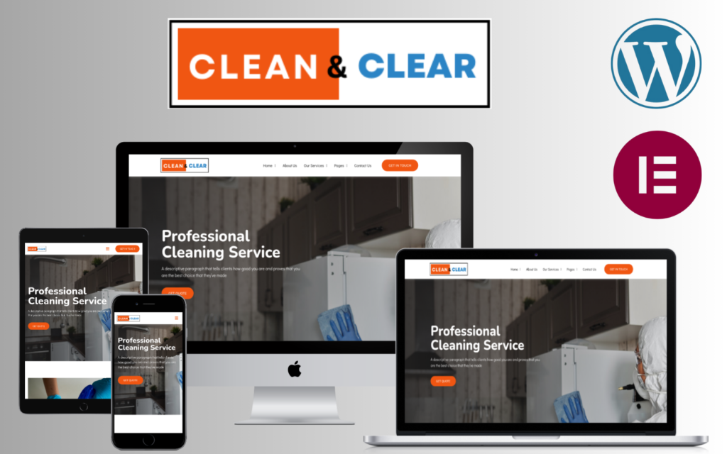 Clean & Clear – 免费家居清洁WordPress主题