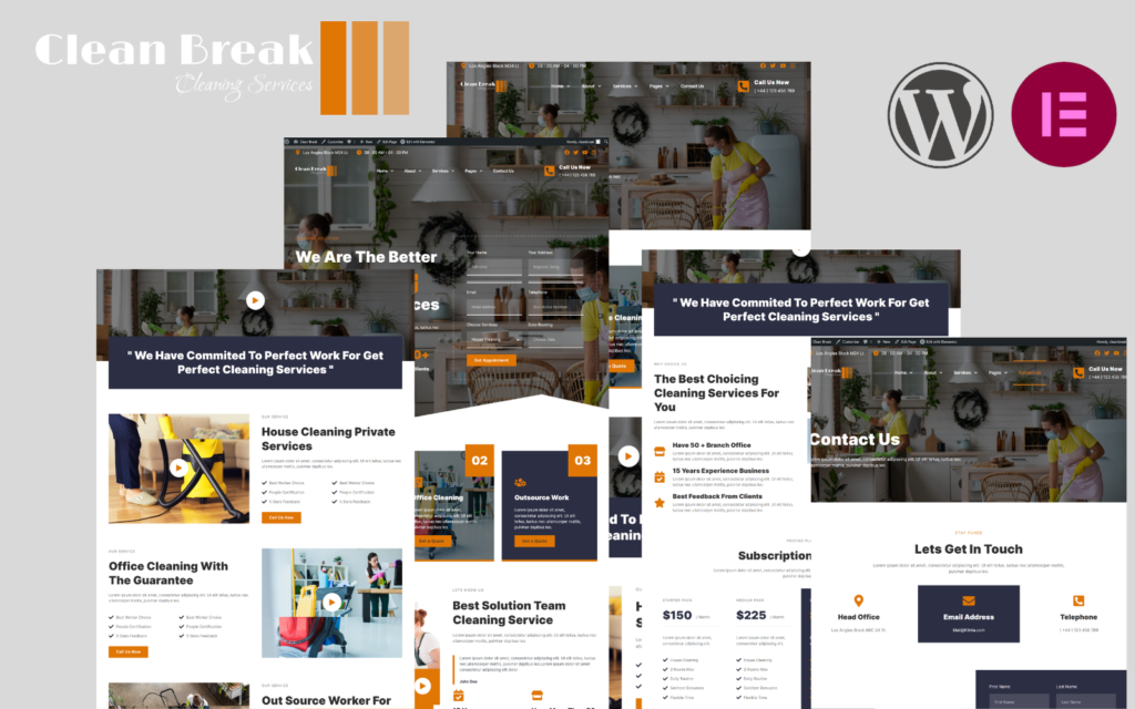 Clean Break – 免费清洁服务的WordPress主题