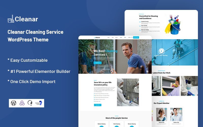 Cleanar – 清洁服务 WordPress 主题