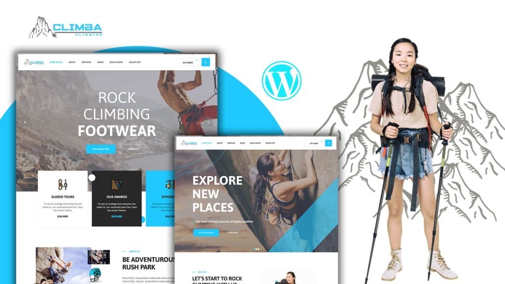 Climba Outdoor Mountain Hiking WordPress Theme 是一个面向户外登山活动的WordPress主题。