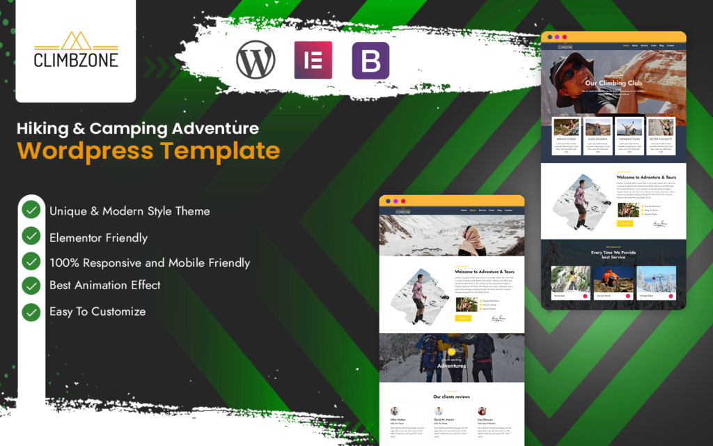 Climbzone – 登山和露营冒险WordPress主题