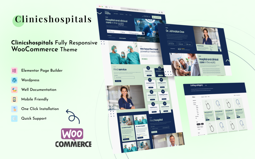 Clinics Hospitals – 医疗与医院全响应 Elementor 主题