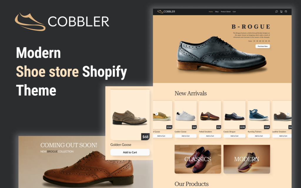 Cobbler – 鞋店电子商务Shopify主题