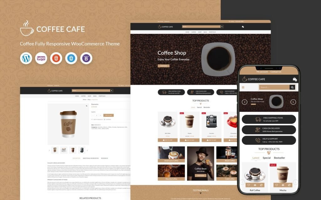 Coffee Cafe – WooCommerce 模板
