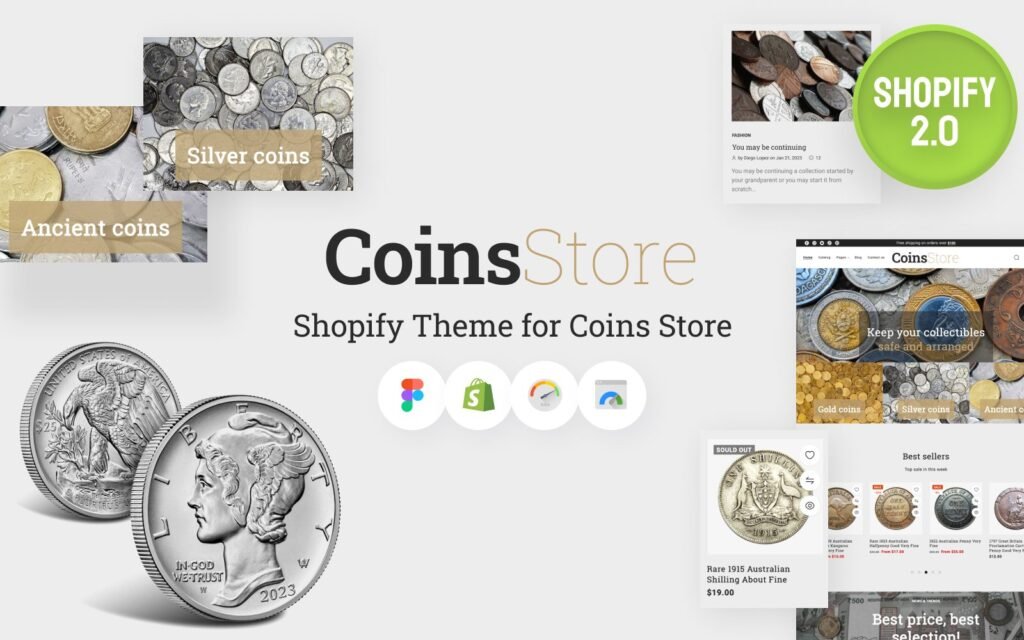 CoinsStore – 收藏硬币和供应品 Shopify 2.0 主题