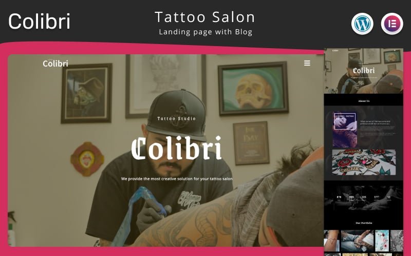Colibri – 纹身沙龙网页 Elementor WordPress 主题
