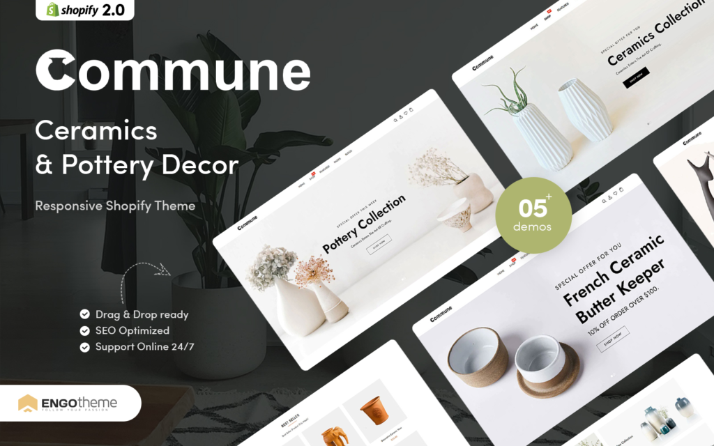 Commune – 陶瓷和陶器装饰Shopify主题