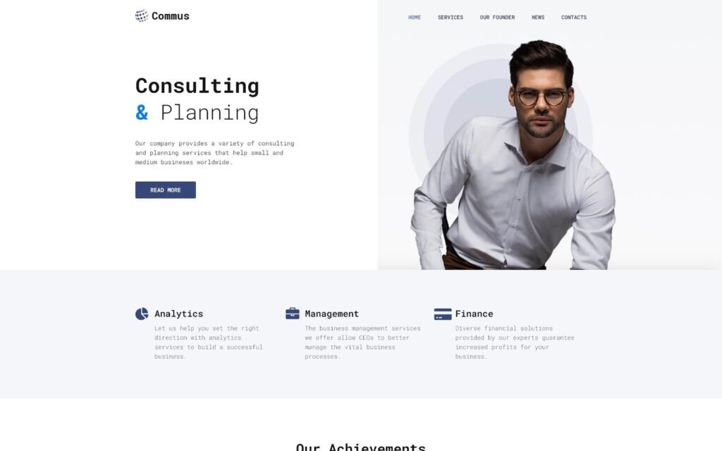 Commus – 企业多功能极简WordPress Elementor主题