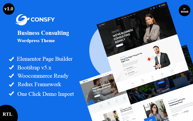 Consfy – 业务咨询WordPress主题+RTL