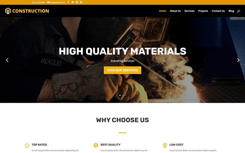 Construction Building Divi Child WordPress theme是一款基于Divi主题编写的建筑建筑行业的WordPress子主题。
