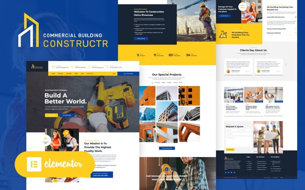 Constructr – 建筑行业 WordPress Elementor 主题
