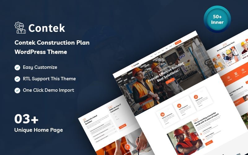Contek – 建筑计划 WordPress 主题