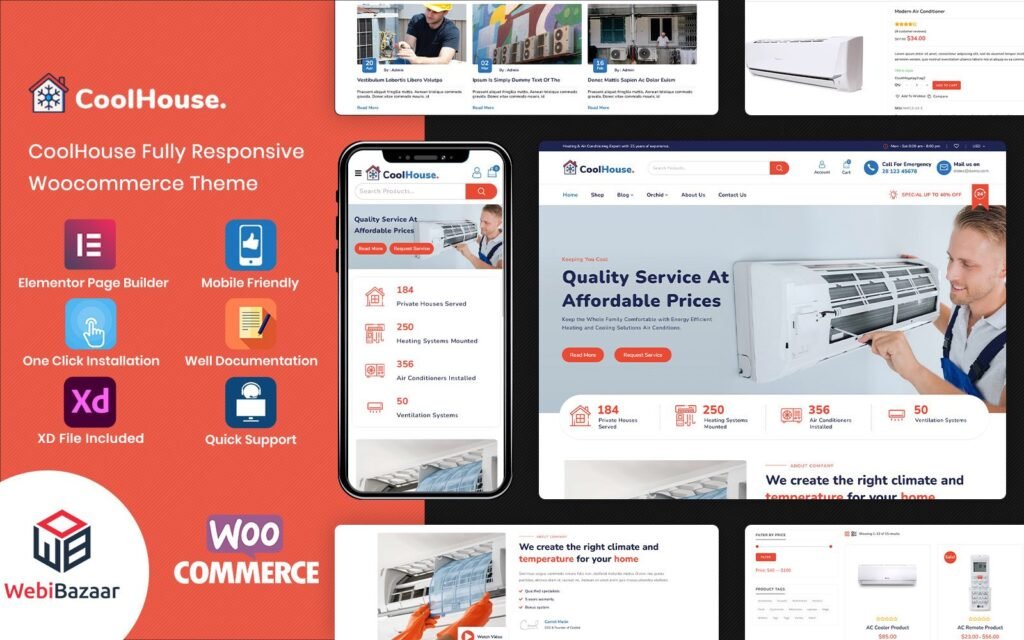 Coolhouse – 空调电子商务 WordPress 主题
