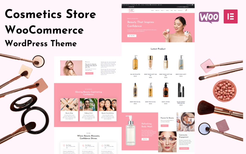 化妆品店 Elementor WooCommerce WordPress 主题