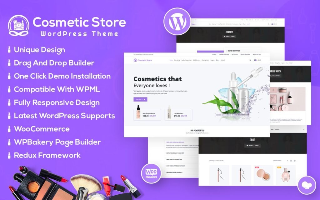 化妆品店面 WooCommerce 主题