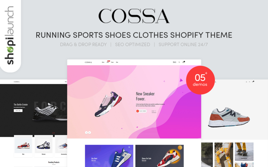 Cossa – 跑鞋、运动鞋和服装Shopify主题