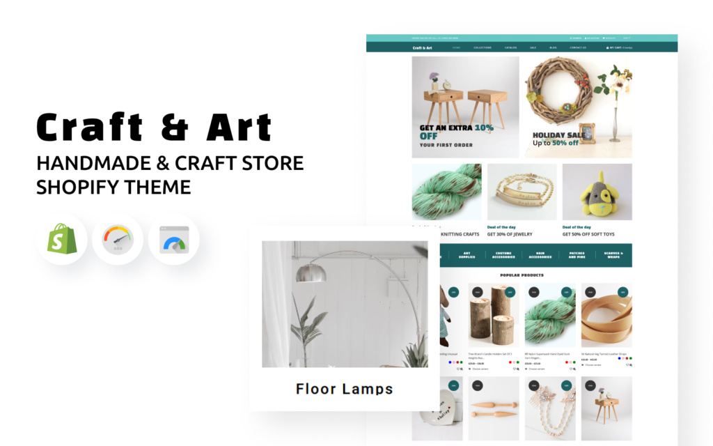 手工艺与艺术 – 手工和手艺商店Shopify主题