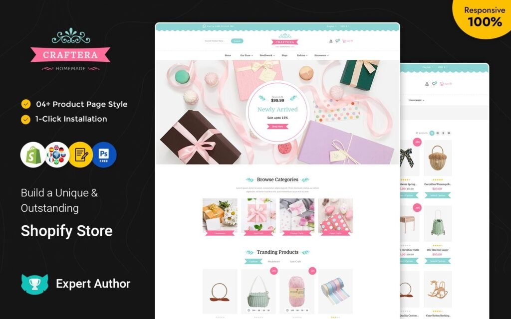 Craftera – 多用途响应式Shopify主题